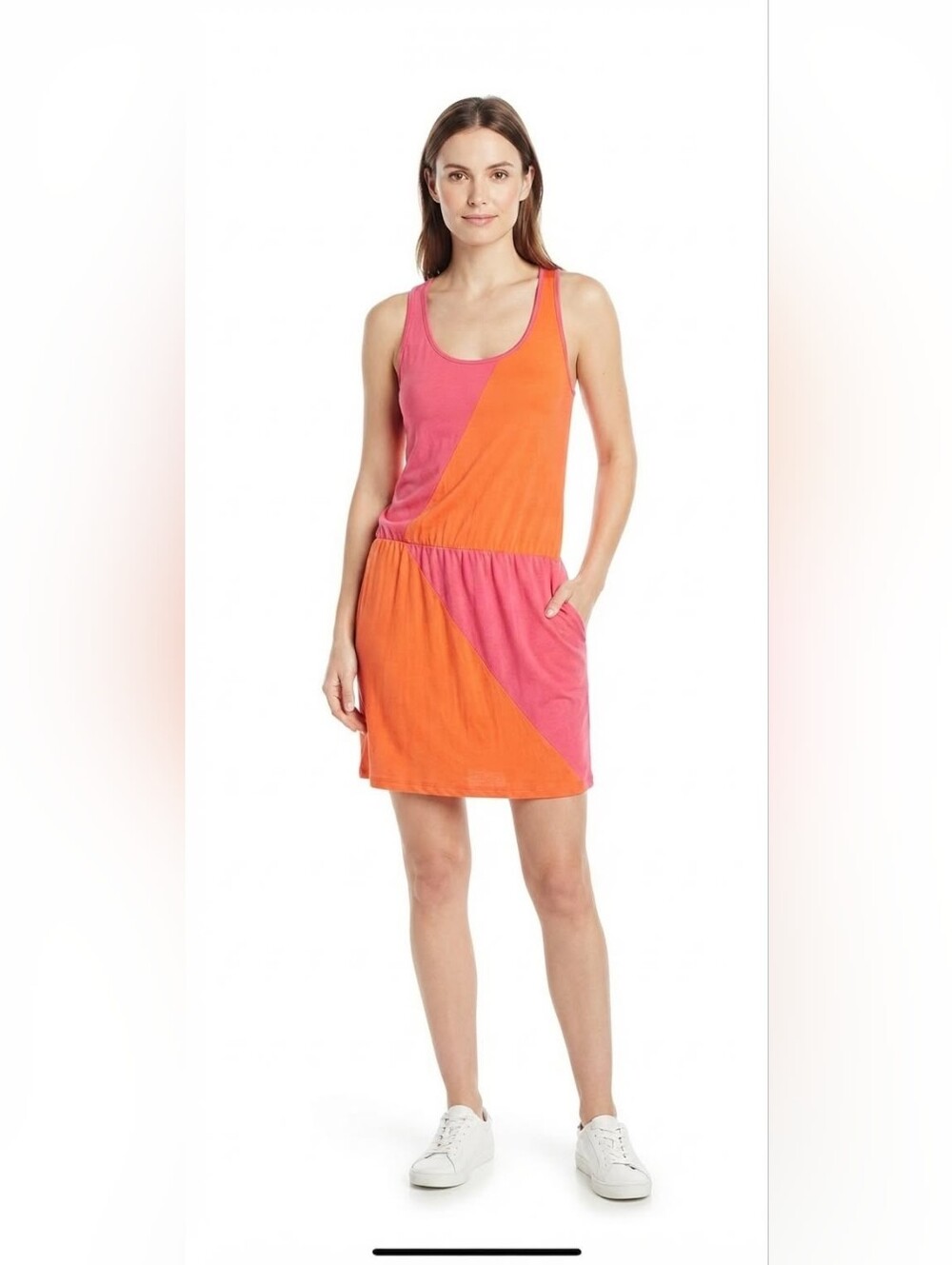 Copper Key Pink and Orange Sleeveless Dress Size Med  NWT